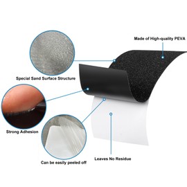 Clear Anti Slip Tape, Transparent Grip Tape Non-Slip Adhesive Tape Indoor/Outdoor Stair,Tubs, Boats, Safety Grip Tape Non Skid for Stair Steps (Clear, 6 inch x 24 inch 6pcs)