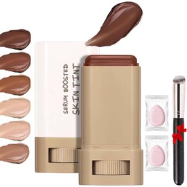 Foundation Stick Beauty Balm Serum Boosted Skin Tint,Solid Tinted Moisturizing Serum Contour Stick, Full Coverage Concealer Balm,Deeply Moisturizing,Foundation Stickfor Women,Natural Finish Makeup (Style1, onesize-Q)