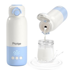 Phydge Portable Bottle Warmer for Travel,12.5oz Cordless Baby Milk Warmer on The go for Formula,Breastmilk,Water,3 Mins Fast Heating & Precise Temp Control Travel Essential