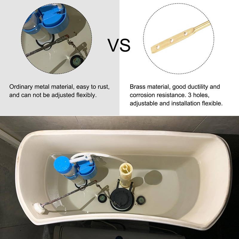 sourcing map Toilet Flush Lever Handle, Push Button Toilet Tank