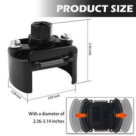 YGDMD Adjustable Oil Filter Wrench with 1/2" Drive Port,60-80mm Oil Filter Removal Tool with Self-Tighten Spring,Universal Oils Filters Tool with Sawtooth Design Automotive Tools