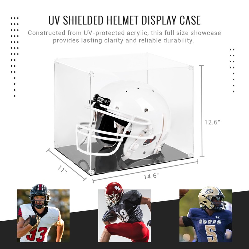 Osmanet Football Helmet Display Case, Clear