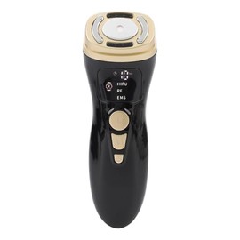 Mini Facial Machine, RF Microcurrent Beauty Device Microcorriente para Reducir Arrugas y Levantamiento Facial Care Equipment with 3 Modes 5 Levels, for Face Neck Eyes Arms (BLACK)