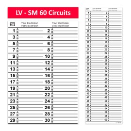 Littversions 60 Circuits 1 Pack Vinyl Circuit Breaker Panel Directory Labels/Decals/Stickers, Replacement for Siemens Electrical Panel/Load Centers DIRLBLK Waterproof