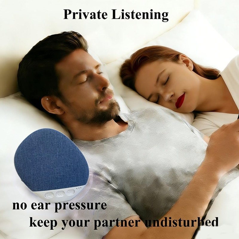 Rechargeable Pillow Speaker, Built-in White Noise Sleep Sound Machine