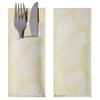 Cutlery Pockets with Napkin Cream Beige Marbled 20 cm Pack