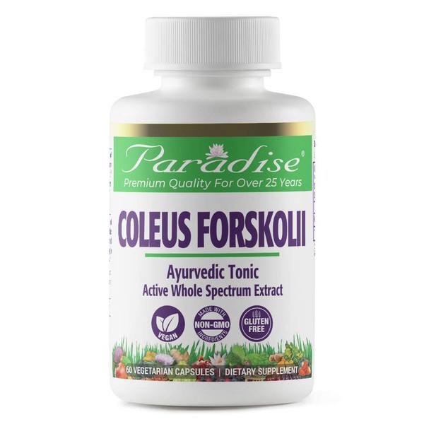 Paradise Coleus Forskolii - 10% Forskolin Extract - 100% Naturally Concentrated - Traditionally Ayurvedic Herb
