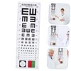 KICHOUSE 2pcs Eyesight Chart Eye Exam Chart Visual Test for