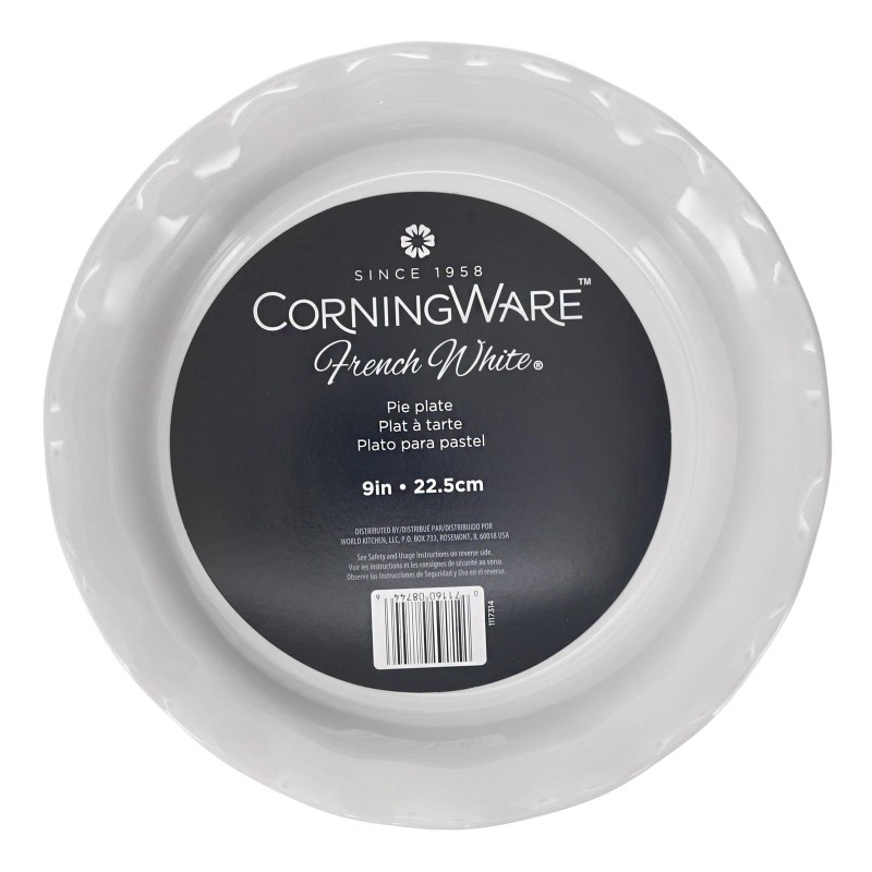 CorningWare FW111 French White 9 in Pie Plate