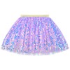 KEREDA Toddler Girls Layered Tutu Skirt Sparkling Sequin Tulle Dance
