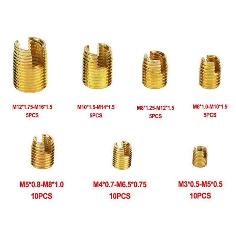 WANGCL 50pcs Thread Repair Kits M3 M4 M5 M6 M8