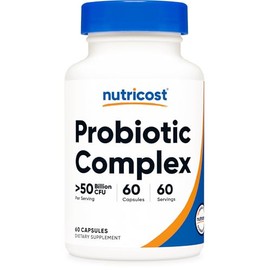 Nutricost Probiotic Complex - 50 Billion CFU, 60 Capsules - Probiotic for Men and Women - Vegetarian Capsules, Non-GMO, Gluten Free