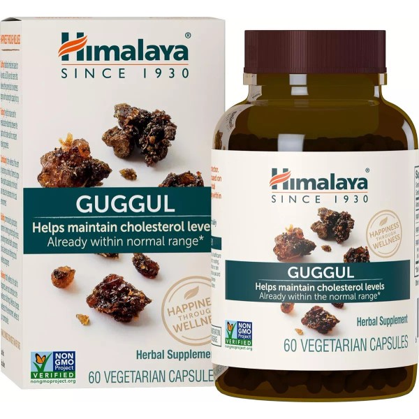 Himalaya Suplemento Para Colesterol Guggul 750 Mg Con 60 Cápsulas Sabor Sin Sabor