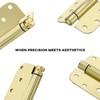 goldenwarm 4pack Polished Brass Door Hinges 4 Inch Self Closing