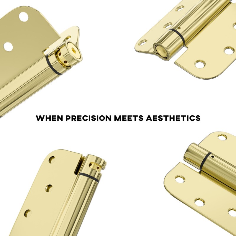 goldenwarm 4pack Polished Brass Door Hinges 4 Inch Self Closing