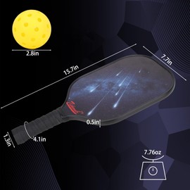 Zikaub Pickleball Paddles,USAPA Approved Pickle-Ball Equipment,Carbon Fiber Pickleball Set of 2, Lightweight Pickle Ball Rackets 2 Pack with 4 Balls,Pickle Ball Paddle Set for Men and Women
