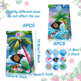 JeVenis Moana Birthday Party Supplies Moana Party Boxes Moana Party Favors Treat Goodies Sweets Favors Bags Boxes for Birthday Baby Shower