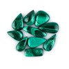 CRYSTALINES 10pcs Natural Malachite Gemstone, Wholesale Cabochon, Flat Back Stone,