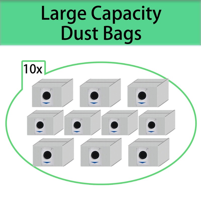 10 Pack Replacement Disposable Dust Bag Compatible with ECOVACS DEEBOT