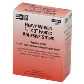 First Aid Only 1-350-001: 3/4"X3" Heavy Woven Fabric Bandages, 50
