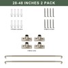 Brushed Nickel Curtain Rods for Windows 28 to 48 Inch,