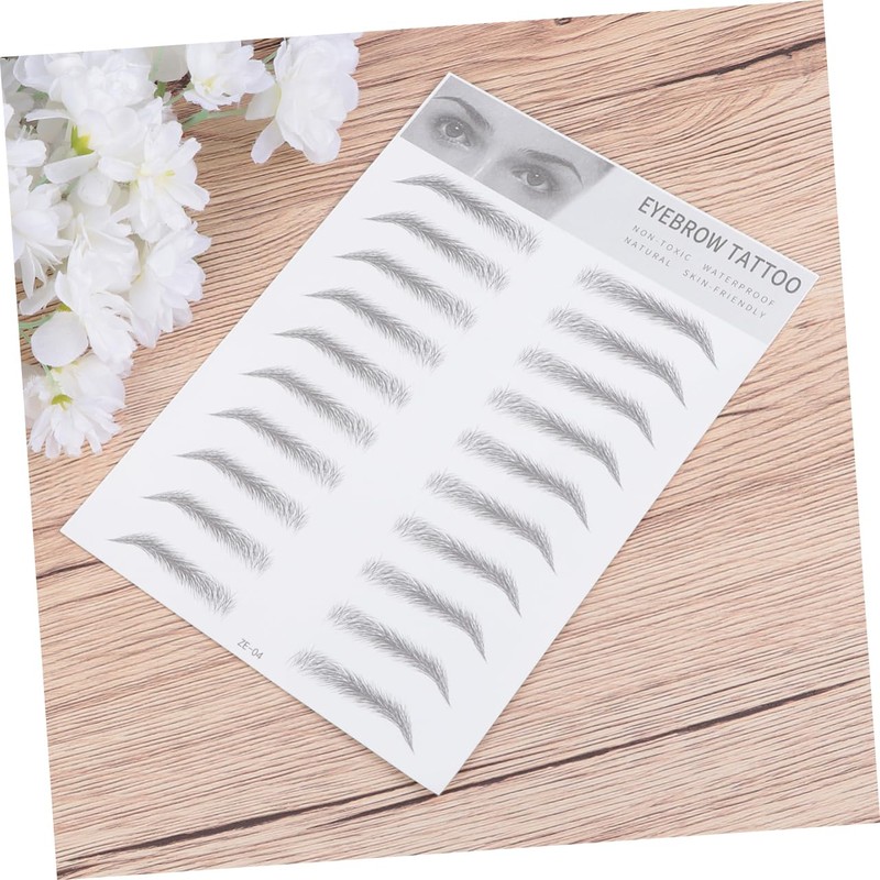 IWOWHERO 2pcs Imitation Eyebrow Transfer Stickers for Natural Look Eyebrow