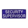 L-MAX Reflective Security Supervisor Badge with Hook and Loop (Large,