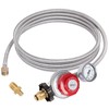 GASPRO High Pressure Propane Regulator with 12FT Braided Hose, 30-PSI