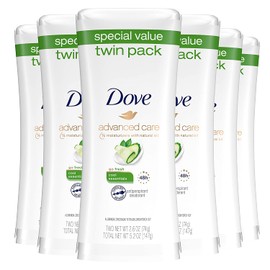 Dove Advanced Care Antiperspirant Deodorant Stick for Women, Cool Essentials, for 48 Hour Protection And Soft And Comfortable Underarms, 2.6 oz, 12 Count