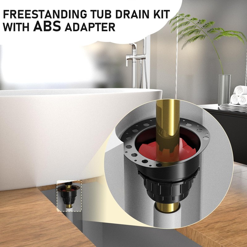 ABS Freestanding Tub Drain Rough-in Kit, Bathtub Drian Kit with