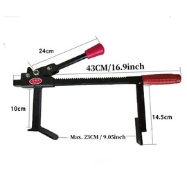 Yuudar Manual Tire Spreader,Manual Tire Expander,High HardMetal High Hardness Heat Treatment Portable Tire Changer Tool Automotive Truck Tire Repair Kit Tools (Black 16.9 inch)