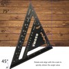 GSUMA 7 Inch Carpenter Square,Rafter Square,Aluminum Alloy Triangle Ruler,Layout Measuring