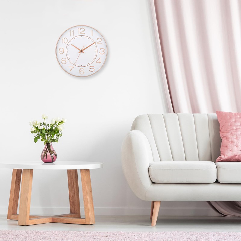 HZDHCLH Wall Clock, Quiet, Continuous Second Hand, Simple, Small, Diameter