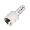 sourcing map Stainless Steel Barb Hose Fitting Connector Adapter 10mm