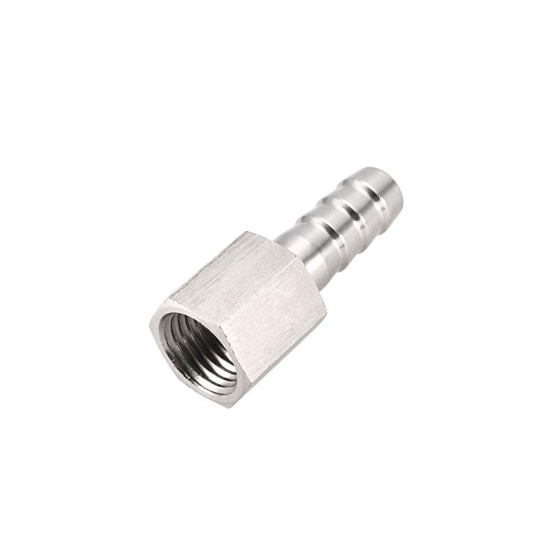 sourcing map Stainless Steel Barb Hose Fitting Connector Adapter 10mm