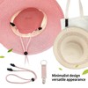 Pack of 5 Windproof Hat Ropes, 2 Pieces Hat Clips,