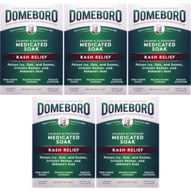 Domeboro Soothing Soak Rash Relief Astringent, 12 Packets each, Pack of 5