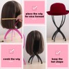 Wig Stand, 2-Piece Portable Wig Holder for Short Medium Long