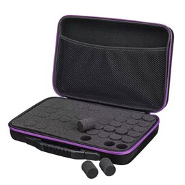 BDHI 60 Bottles Essential Oil Carrying Case Premium Quality Essential Oil Holder with Label Stickers Essential Oil Holder EVA Carrying Case Large Capacity Foam Insert Tote(Y298-1)