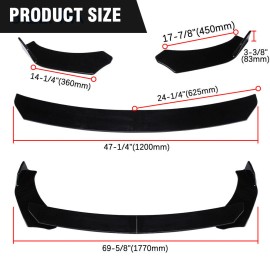 CNPAPC For Toyota Camry Front Bumper Lip Spoiler Splitter Side Skirt Rear Lip Strut Rod