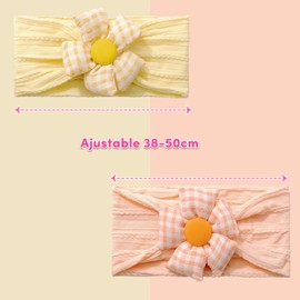RTRTGS Pack of 2 Baby Girls Nylon Headbands Newborn Toddler Hair Bands and Bows Kids Hair Accessories Baby