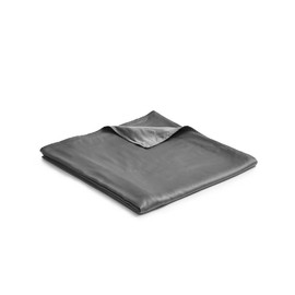 YnM Exclusive Bamboo Duvet Cover for Weighted Blankets with 16 Strings (Dark Grey, 48"x72")