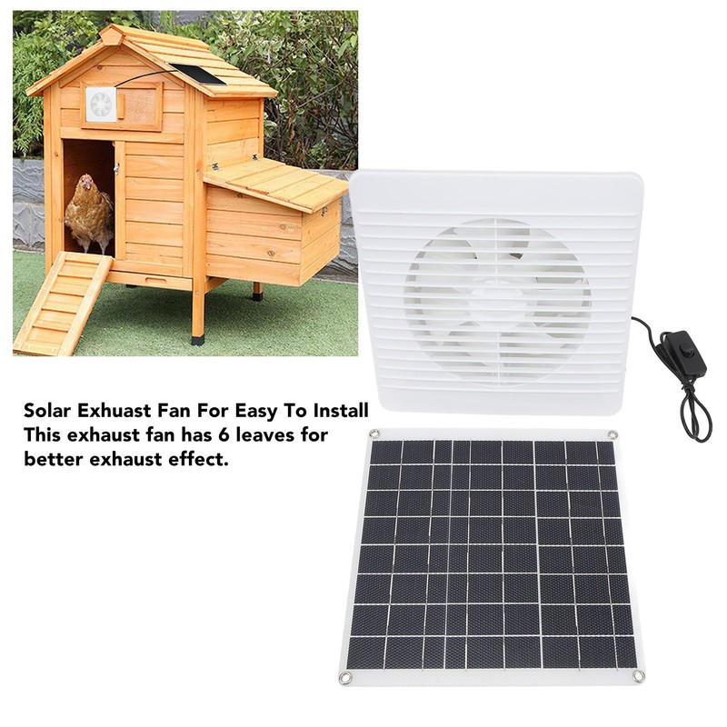 Solar Panel Powered Fan Maintain Air Circulation 6 Blades 15W