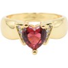 Pure Ziva Lovely Heart-Shaped Simulated CZ Red Ruby Promise Engagement