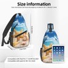 Famame Tropical Seashells Ocean Beach Sling Backpack Chest Bag Crossbody