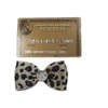Mini Ribbon Hair Bows with Rhinestones (Alligator Clip, Leopard)