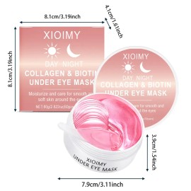 Collagen Eye Masks 60pcs, Hydrating Under Eye Patches for Dark Circles & Fine Lines, Moisturizing Eye Treatment for All Skin Types, Brightening Care