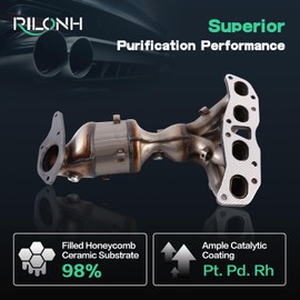 RILONH Catalytic Converter Fit for Nissan Rogue 2008-2013, Rogue Select 2014-2015, Altima 2007-2012 | 16593 674-143 | 2008 2009 2010 2011 2012 2013 2014 2015