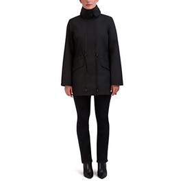 Cole Haan Women's Adjustable Unlined Packable Coat, Black