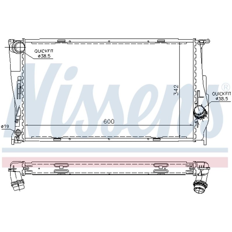Nissens 60785A Radiator, engine cooling